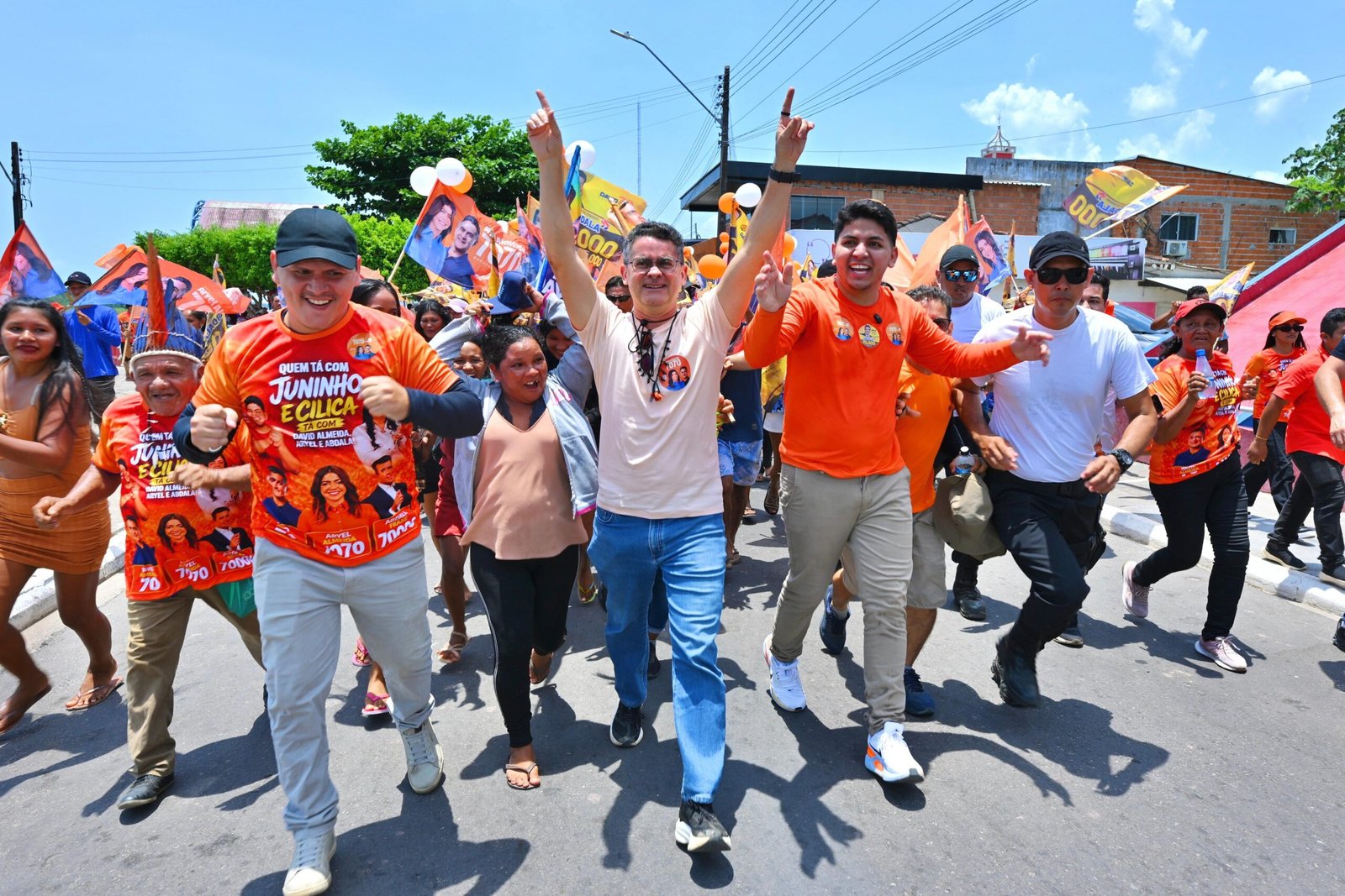 Aryel Almeida, Jender Lobato e Daniel Lima acompanham agenda de David em Barreirinha