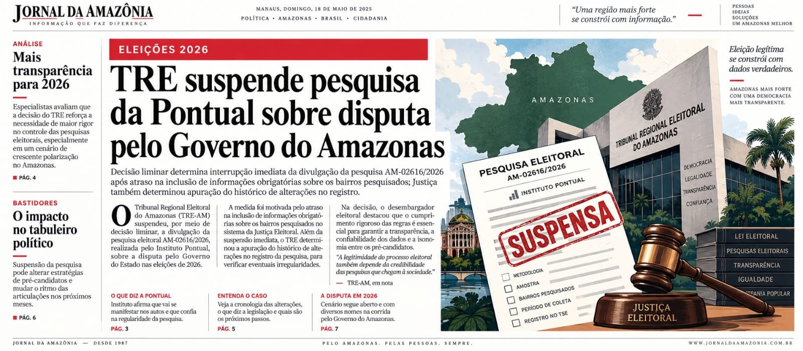 TRE manda verificar arquivos da pesquisa suspensa da Pontual