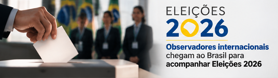 Delegações internacionais começaram a chegar ao Brasil para acompanhar as Eleições 2026. Mais de 140 observadores ligados a diferentes organizações participarão do monitoramento do processo eleitoral, incluindo a preparação, a votação e a apuração do primeiro turno, marcado para domingo, 4 de outubro.